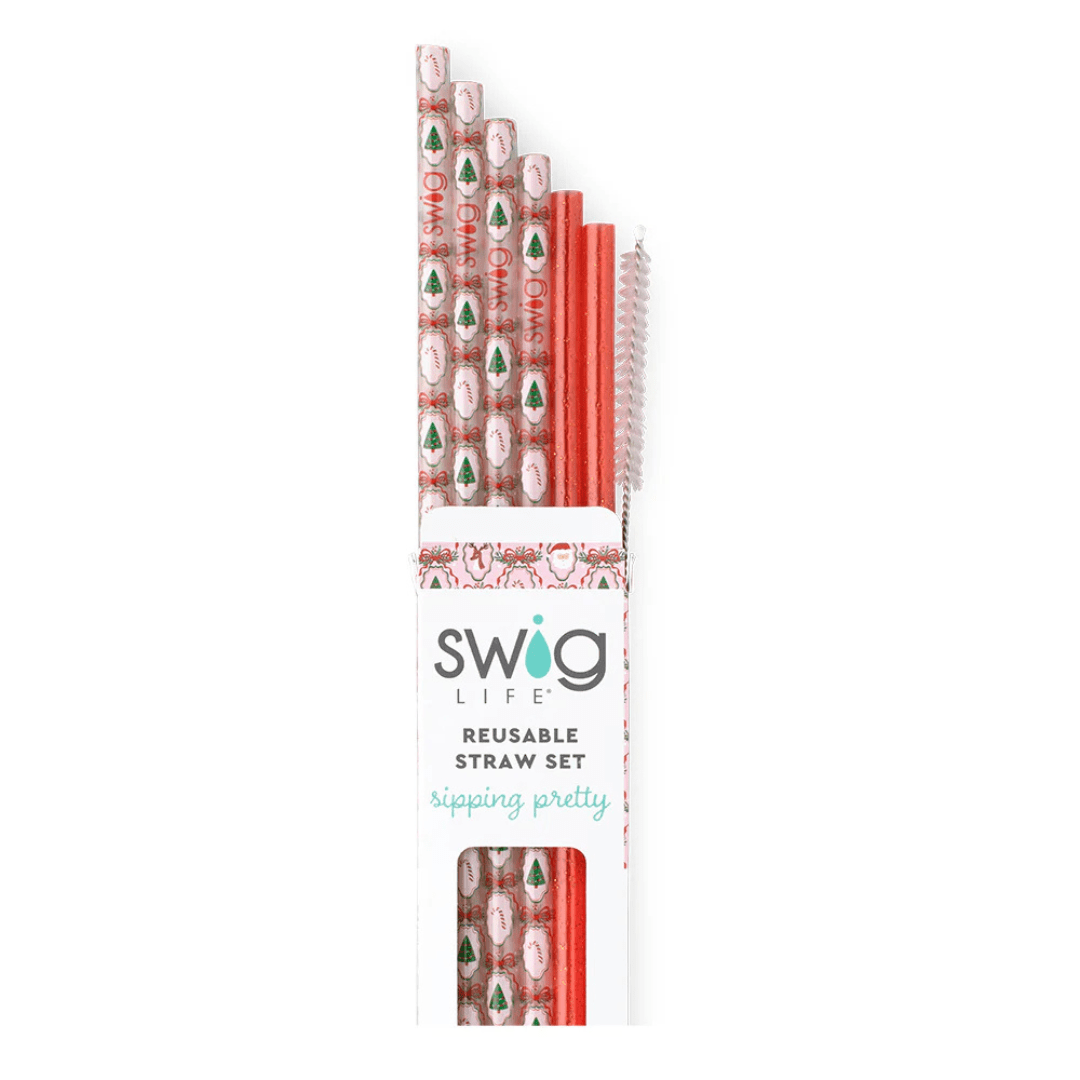 Swig Christmas Reusable Straw Set - Swig