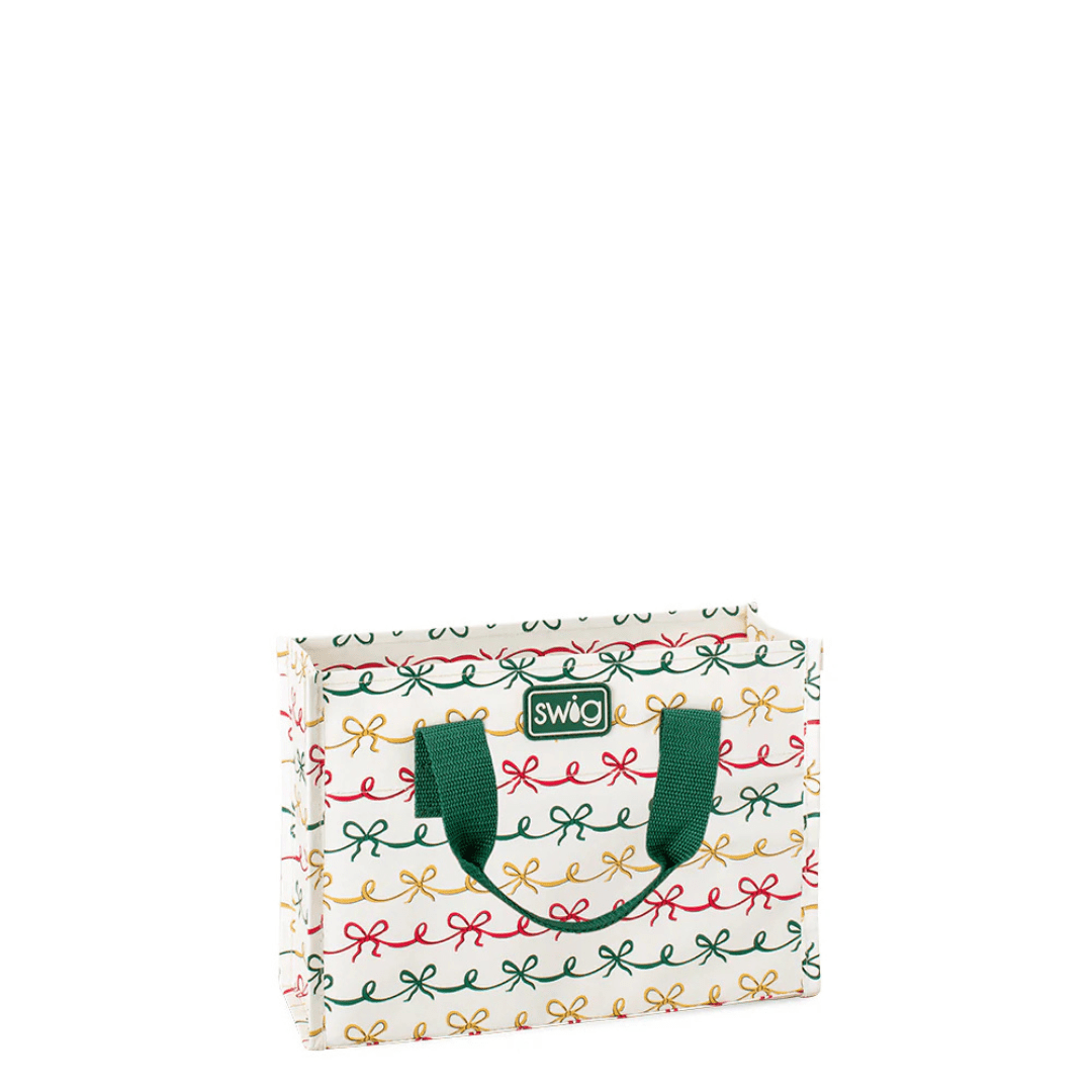 Swig Reusable Christmas Gift Bag - Christmas Bows - Swig