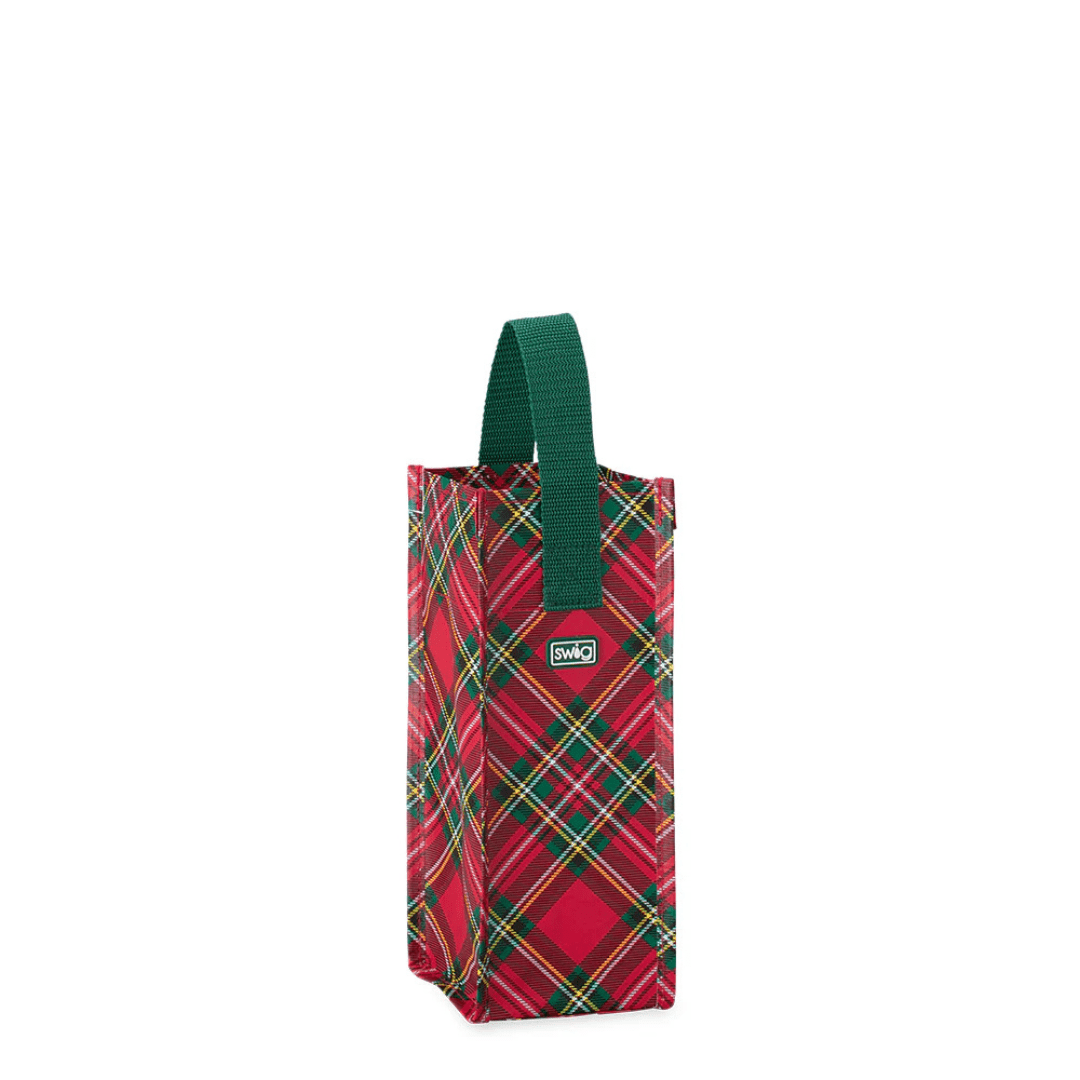 Swig Reusable Christmas Gift Bag - Christmas Plaid - Swig