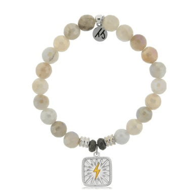 T. Jazelle Lightning Bolt Charm Bracelet - Moonstone - T. Jazelle
