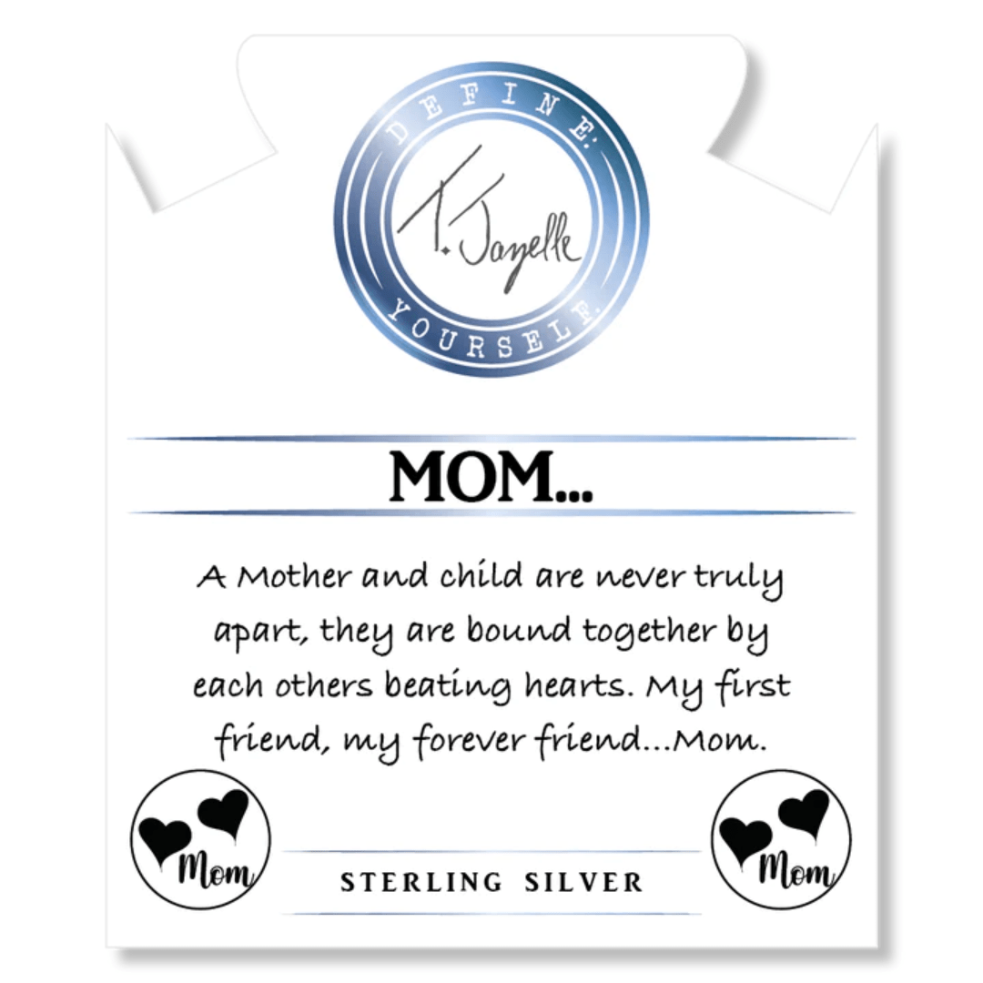 T. Jazelle Mom Hearts Charm Bracelet - Australian Agate - T. Jazelle