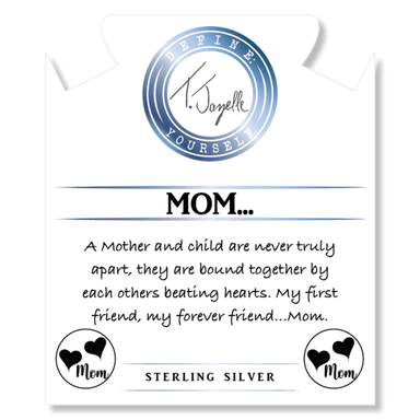 T. Jazelle Mom Hearts Charm Bracelet - Australian Agate - T. Jazelle