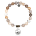 T. Jazelle Mom Hearts Charm Bracelet - Australian Agate - T. Jazelle