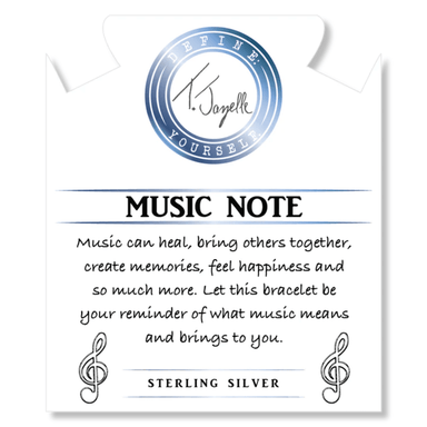 T. Jazelle Music Note Charm Bracelet - Storm Agate - T. Jazelle