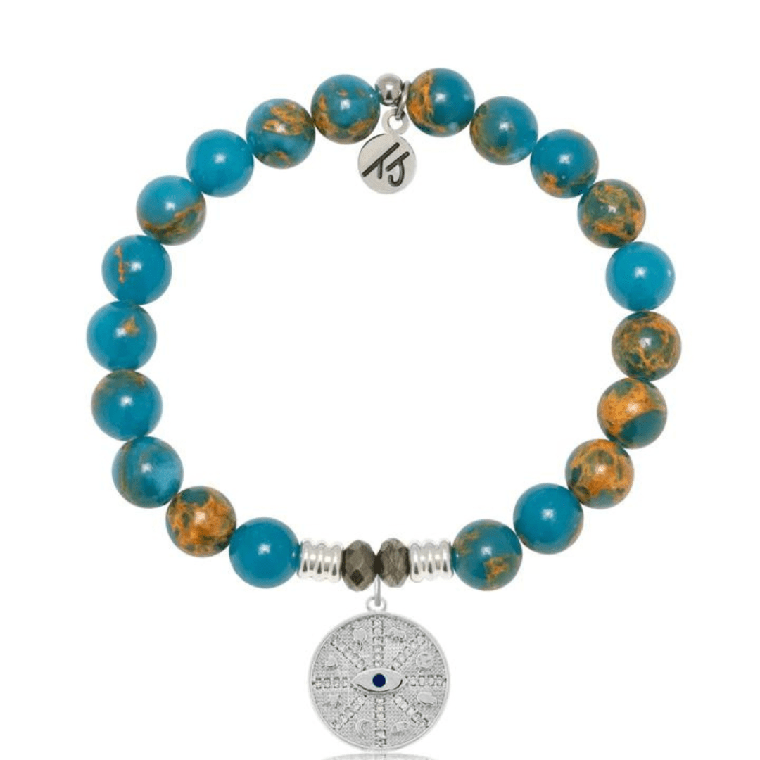 T. Jazelle Protection Charm Bracelet - Ocean Jasper - T. Jazelle