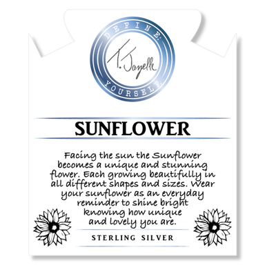 T. Jazelle Sunflower Charm Bracelet - Champagne Agate - T. Jazelle