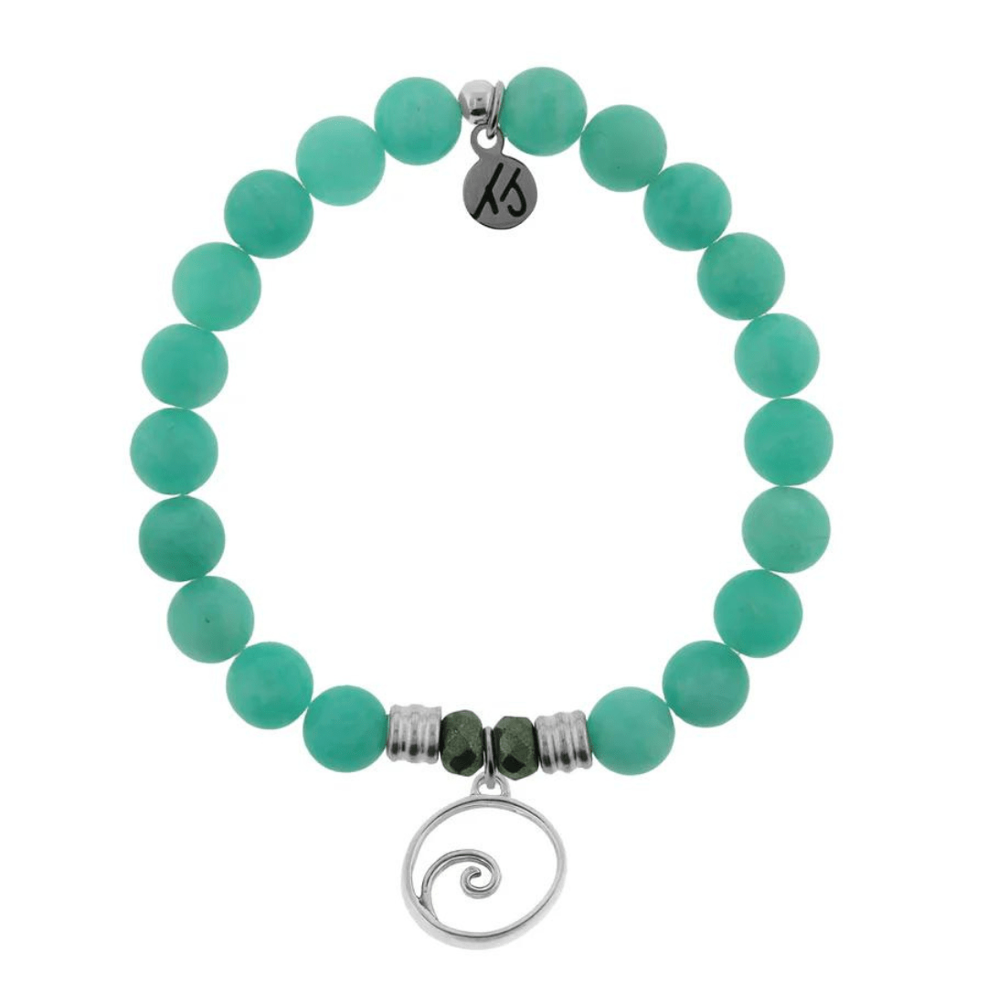 T. Jazelle Wave Charm Bracelet - Peruvian Amazonite - T. Jazelle