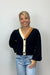 THML Balloon Sleeve Knit Cardigan - Navy - THML Clothing