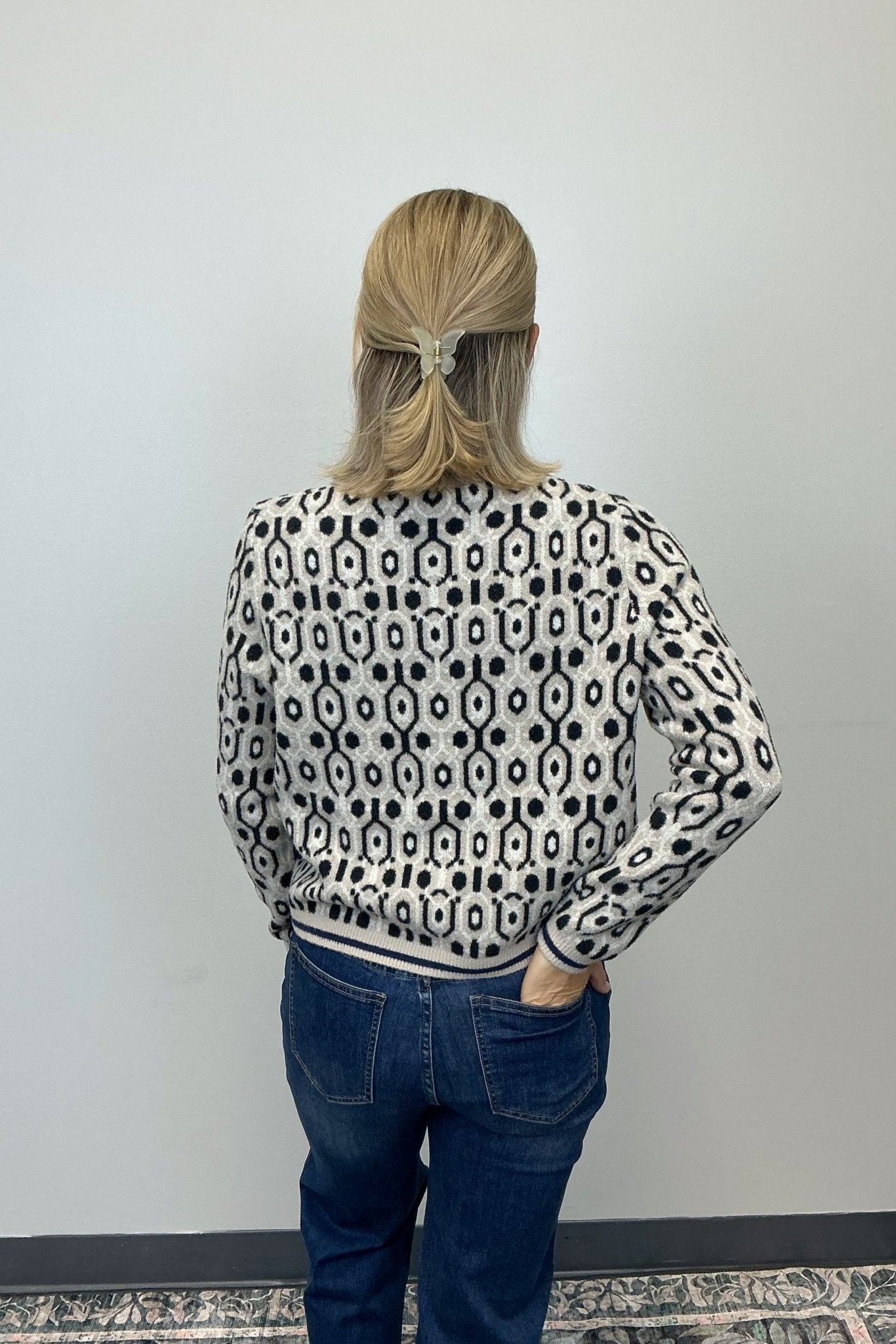 THML Geometric Print Cardigan - THML Clothing