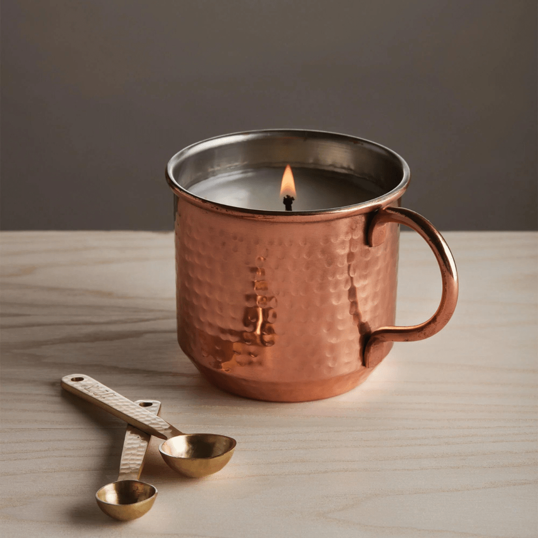 Thymes Copper Cup Candle - Simmered Cider - Thymes