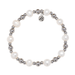 T.Jazelle Day by Day Silver Charm Bracelet - Pearl - T. Jazelle