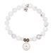 T.Jazelle Four Leaf Clover Charm Bracelet - White Chalcedony - T. Jazelle