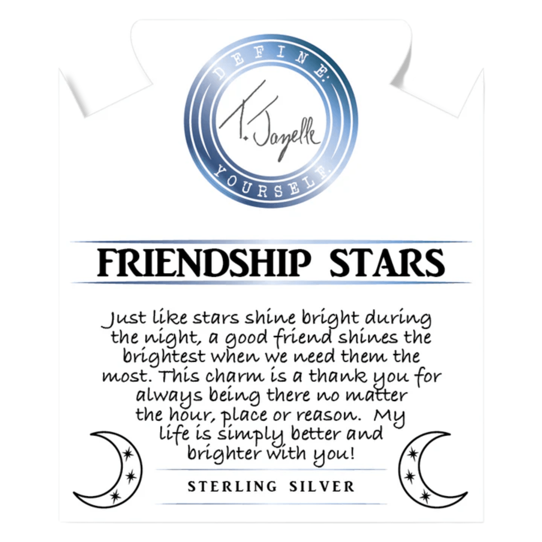 T.Jazelle Friendship Stars Charm Bracelet - Blue Aquamarine - T. Jazelle