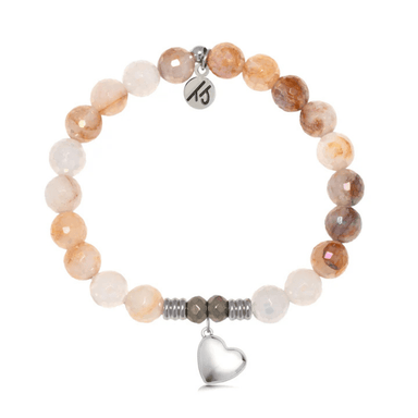 T.Jazelle Love The Life You Live Charm Bracelet - Sunset Quartz - T. Jazelle