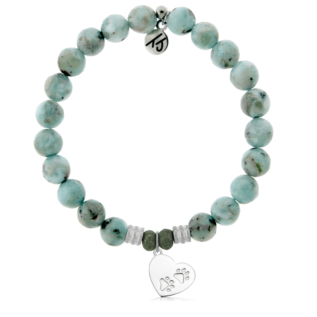 T.Jazelle Paws of Love Charm Bracelet - Larimar - T. Jazelle