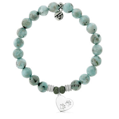 T.Jazelle Paws of Love Charm Bracelet - Larimar - T. Jazelle