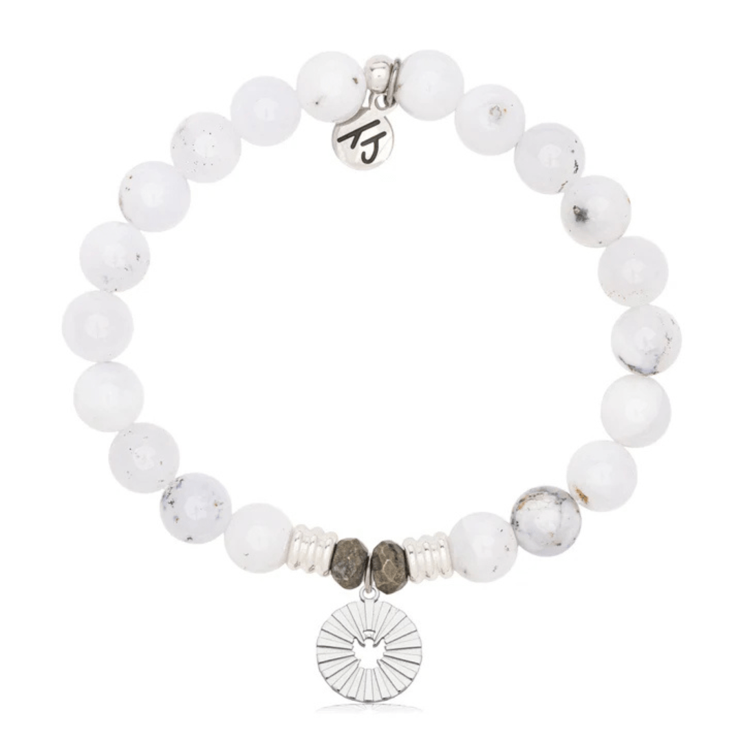 T.Jazelle Prayers of Angels Charm Bracelet - White Chalcedony - T. Jazelle