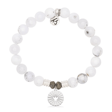 T.Jazelle Prayers of Angels Charm Bracelet - White Chalcedony - T. Jazelle