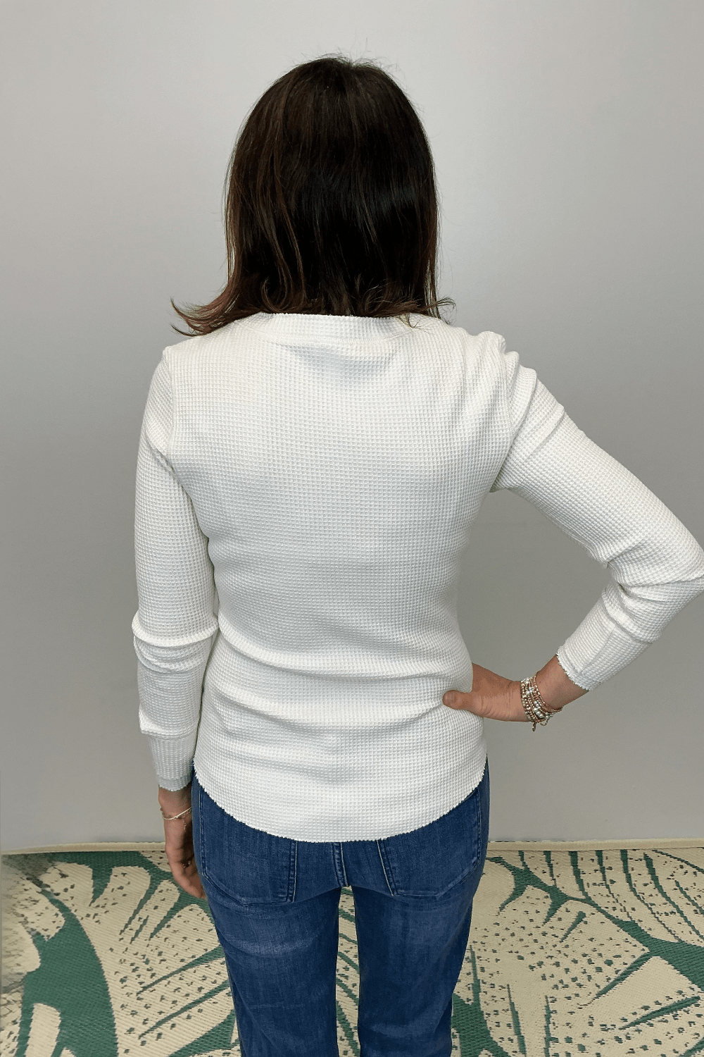 Tribal Henley Top with Buttons - Eggshell - Tribal Sportswear