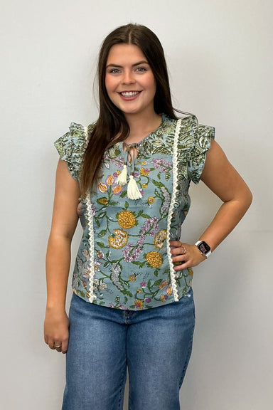 Tribal Poplin Novelty Blouse - Rainforest - Tribal Sportswear