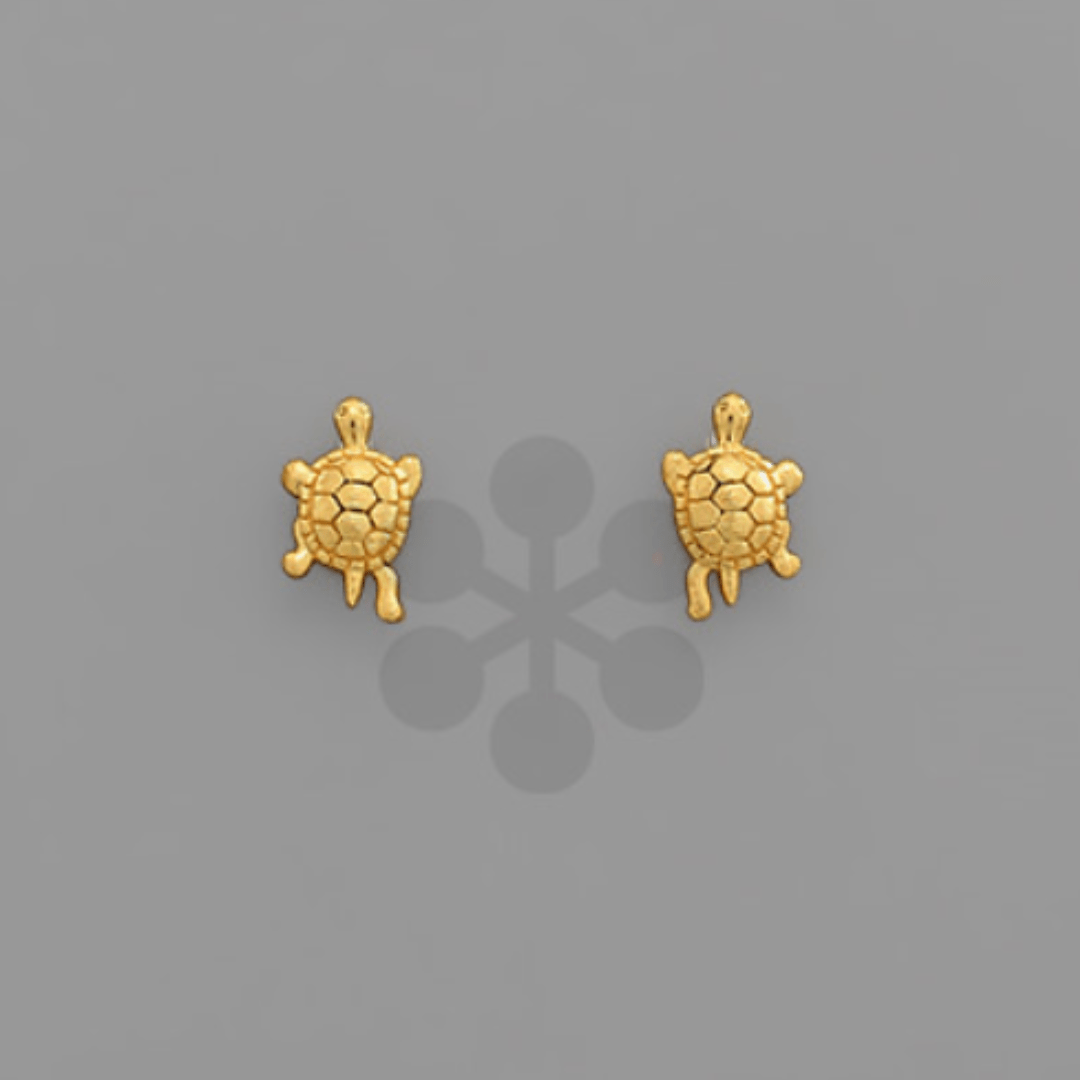 Turtle Studs - Golden Stella