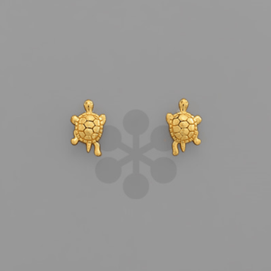 Turtle Studs - Golden Stella