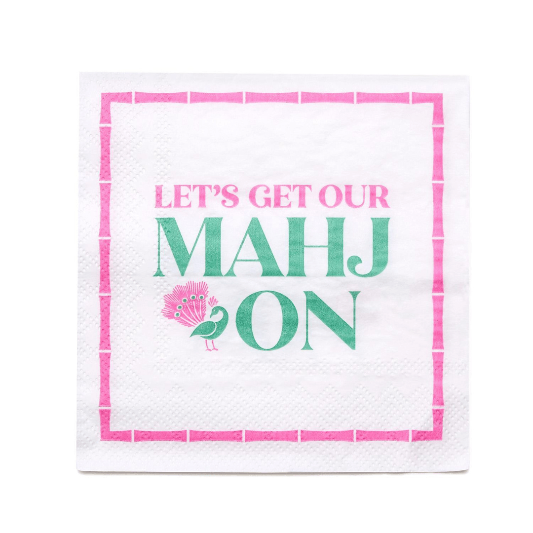 Two's Company Let's Mahj On Cocktail Napkins - Two's Company