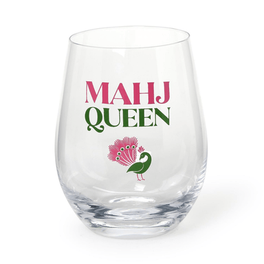 Two's Company Mahj Stemless Wine Glass - Two's Company