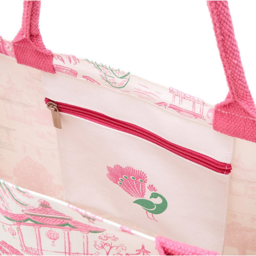 Two's Company Mahjong Block Print Tote - Two's Company