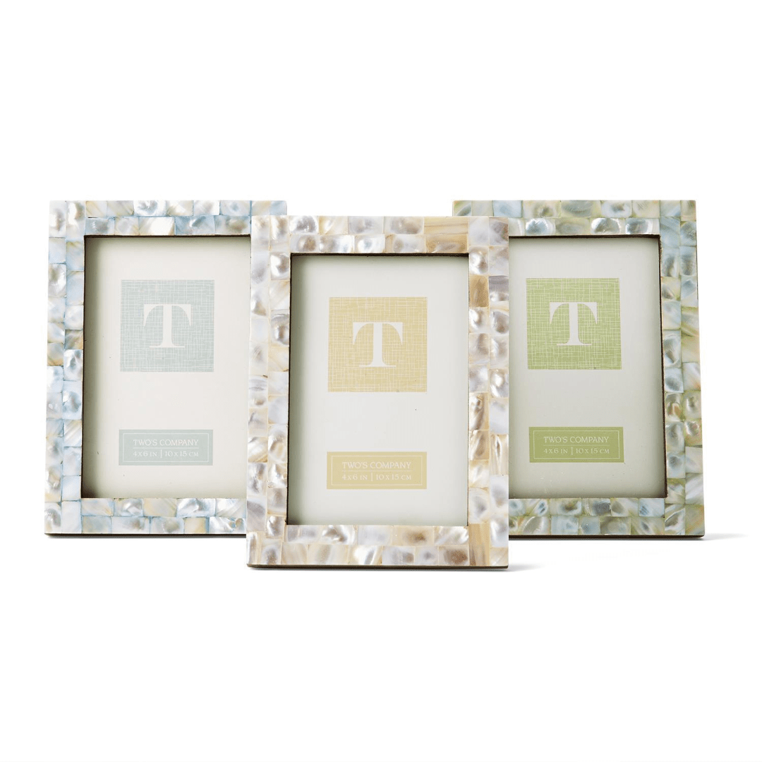 Two's Company Pearly Hues MOP Tile Frame - Two's Company