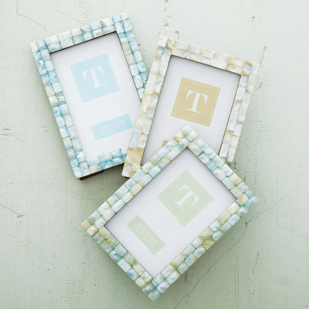 Two's Company Pearly Hues MOP Tile Frame - Two's Company