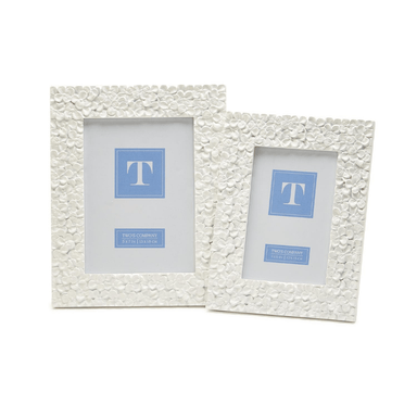 Two's Company White Hydrangea Photo Frame - Two's Company