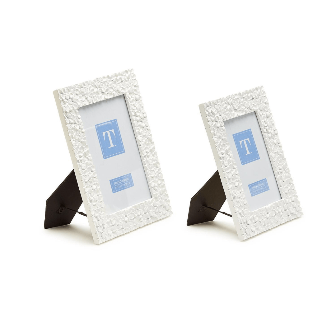 Two's Company White Hydrangea Photo Frame - Two's Company