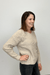 Very Moda Boucle Floral V - Neck Sweater - Khaki - Very Moda