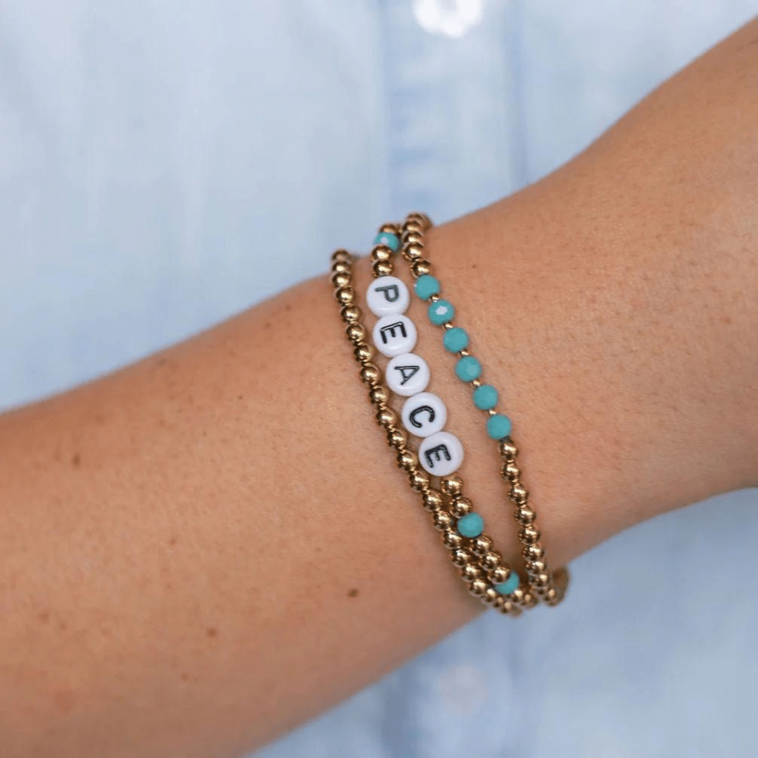Vintage Sparrow Peace Beaded Bracelet Stack - Vintage Sparrow, The