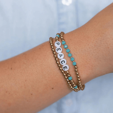 Vintage Sparrow Peace Beaded Bracelet Stack - Vintage Sparrow, The