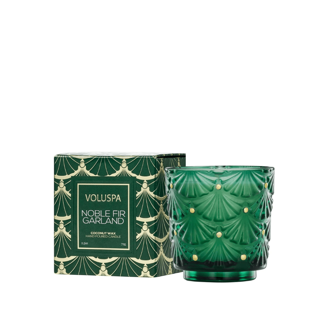 Voluspa Boxed Pedestal Candle - Noble Fir Garland - Voluspa