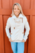 Wanakome Hestia Zip Cowl Neck Sweatshirt - Heather Oatmeal - Wanakome