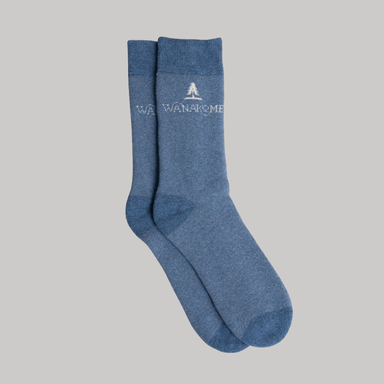 Wanakome Logo Socks - Navy Heather Mix - Wanakome