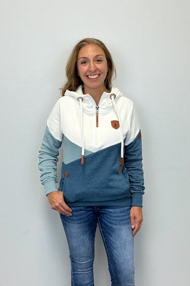 Wanakome Roxy Colorblock Hoodie - Indigo Fade Mix - Wanakome