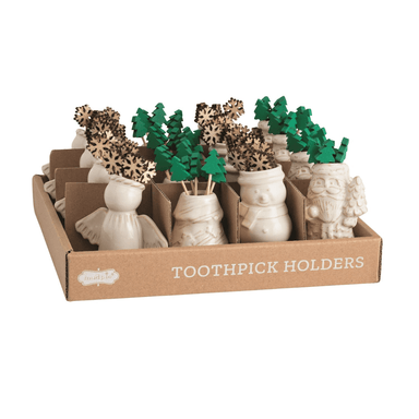 White Toothpick Caddy - Mud Pie