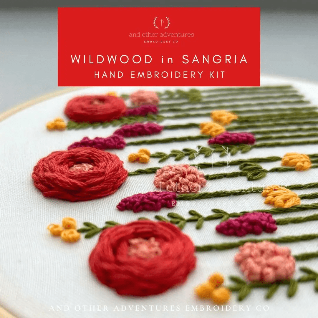 Wildwood in Sangria Embroidery Kit - And Other Adventures Embroidery Co