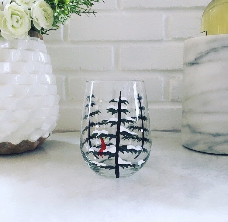 Wine by Design Evergreen Tree Stemless Glass - Wine By Design