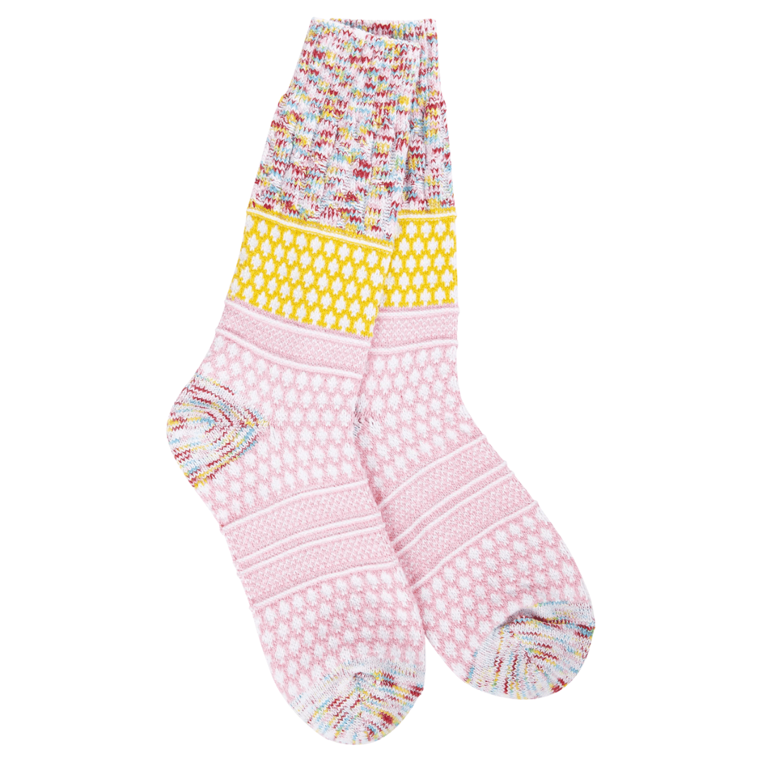 World's Softest Gallery Textured Crew Socks - Whimsical Multi - World's Softest