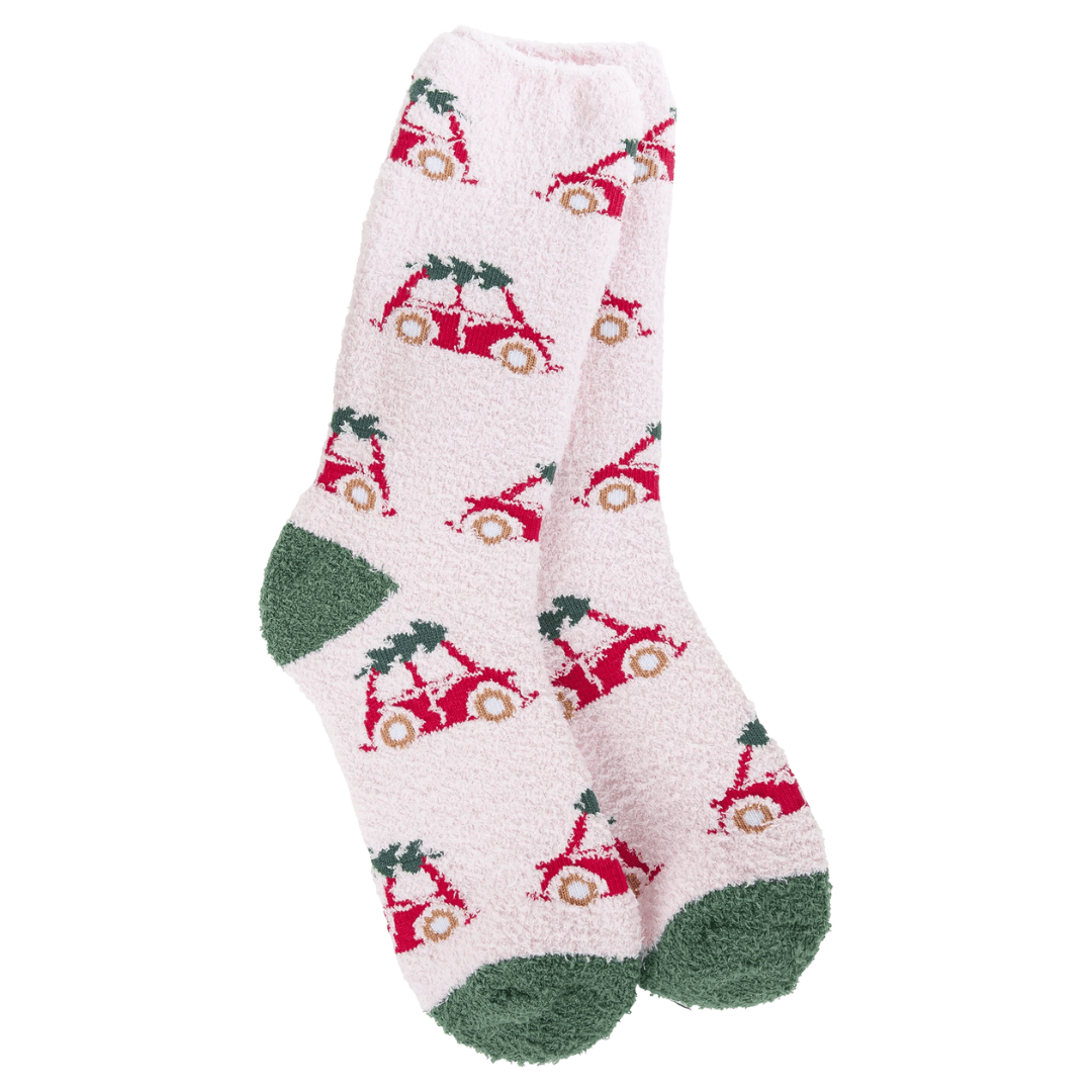 World's Softest Holiday Cozy Crew Socks - Holiday Bug - World's Softest