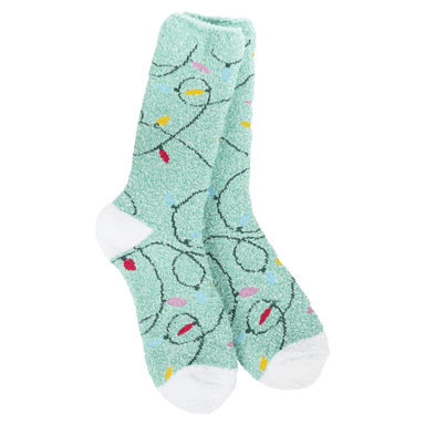 World's Softest Holiday Cozy Crew Socks - Holiday Lights - World's Softest