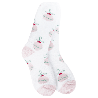World's Softest Holiday Cozy Crew Socks - Ornament Ball - World's Softest