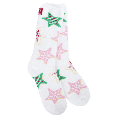 World's Softest Holiday Cozy Crew Socks - Star Cookies - World's Softest