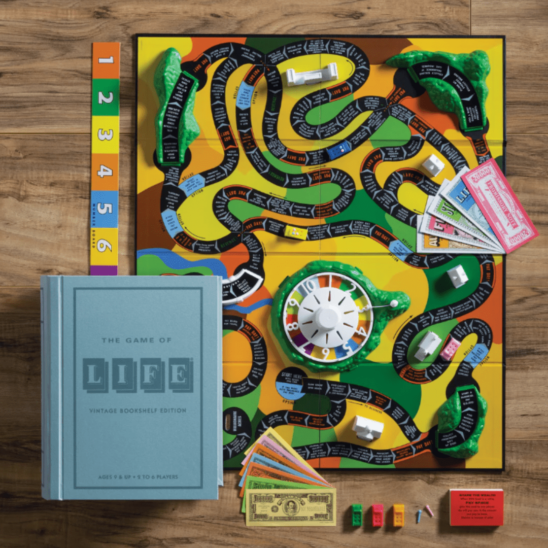WS Game Company Vintage Bookshelf Edition Game - The Game Of Life - WS Game Company