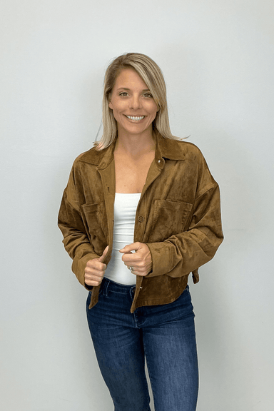 Z Supply All Day Cropped Suede Jacket - Coconut - Z Supply